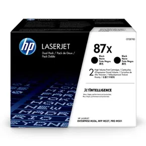 HP oryginalny toner CF287XD, black, 36000 (2x18000)s, HP 87X, HP LaserJet Enterprise M506dh,dn,n,x, M501n, dual pack, 2x2,7 kg, O